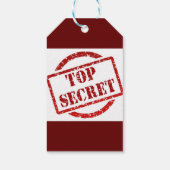 トップシークレットスタンプカスタムギフトラベル ギフトタグ (裏面)