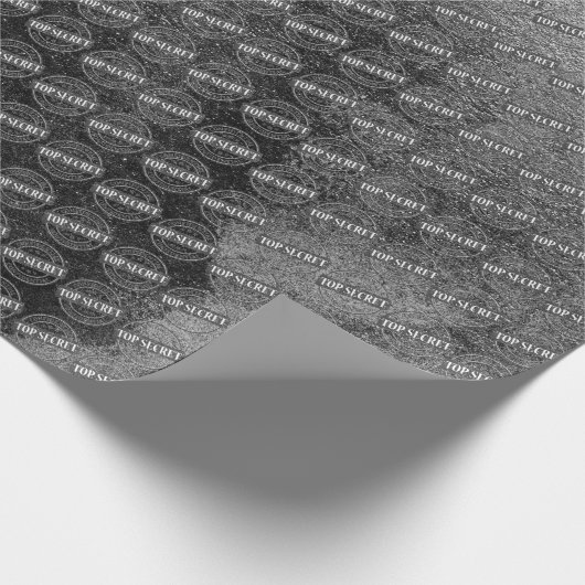 トップシークレットスタンプブラックシルバーグンギー ラッピングペーパー (角)