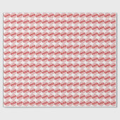 トップシークレットスタンプ白い星赤 ラッピングペーパー (フラット)