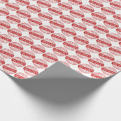 トップシークレットスタンプ白い星赤 ラッピングペーパー (角)