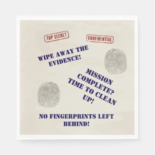 トップシークレットスパイ任務キッズパーティー スタンダードランチョンナプキン (正面)