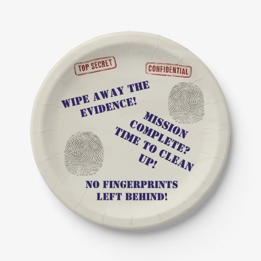 トップシークレットスパイ任務キッズパーティー ペーパープレート (正面)