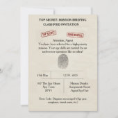 トップシークレットスパイ任務キッズパーティー 招待状 (正面)