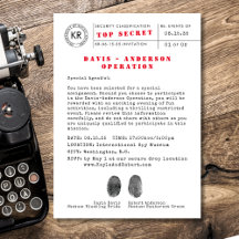 トップシークレットスパイ招待状