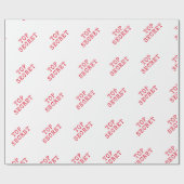 トップシークレットタイプライタータイポグラフィ ラッピングペーパー (フラット)