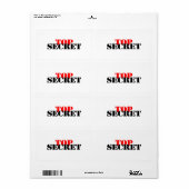 トップシークレット ラベル (フルシート)