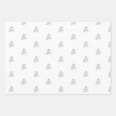 トップシート上の名前、3つの折り返し紙モダンツリー ラッピングペーパーシート (正面2)