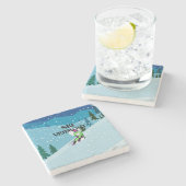 トップスキーバーモント ストーンコースター (横)