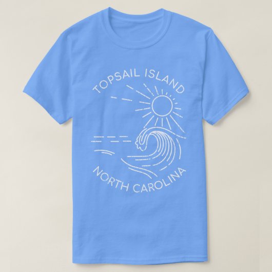 トップセイルアイランドノースオリナサンシャインアンドウェーブズ Tシャツ (デザイン正面)