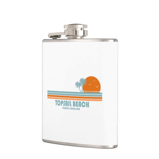トップセイルビーチノースカロライナ州サンパームツリーズ フラスク (左)
