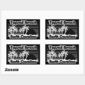 トップセイルビーチノースカロライナ 長方形シール (シート)