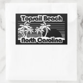 トップセイルビーチノースカロライナ 長方形シール (バッグ)