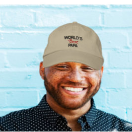 トップセラー！世界のパパ最高のの刺繍キャップ 刺繍入りキャップ