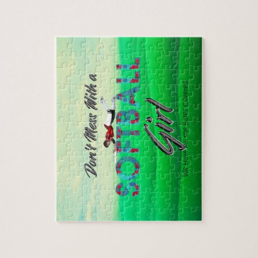 トップソフトボールガールジグソーパズル ジグソーパズル (縦)