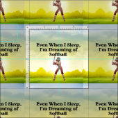 トップソフトボール夢 ファブリック (タイル)