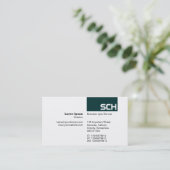 トップタグ – 濃い緑 名刺 (スタンド正面)