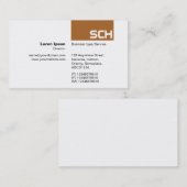 トップタグ – 茶 名刺 (正面/裏面)