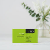 トップタグ-黒、火星の緑 名刺 (スタンド正面)