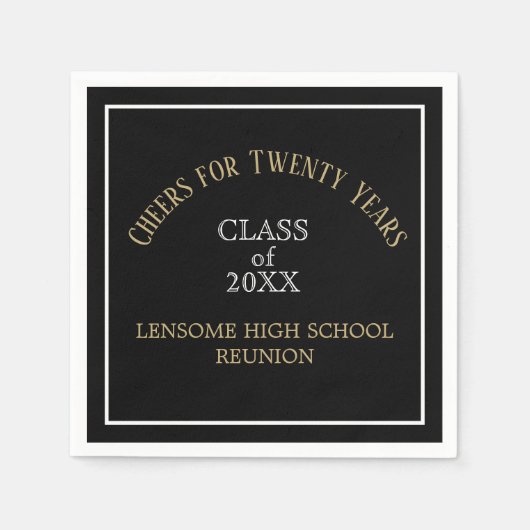 トップチョイス！20年の懇親会ナプキンス スタンダードカクテルナプキン (正面)