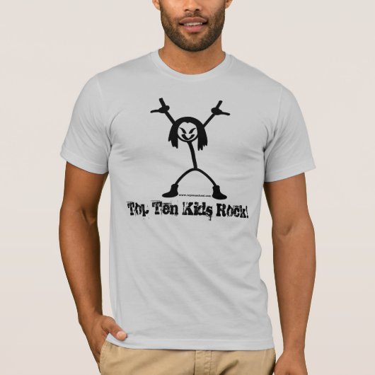 トップテンロッカーアダルトベラキャンバスTシャツ Tシャツ (正面)