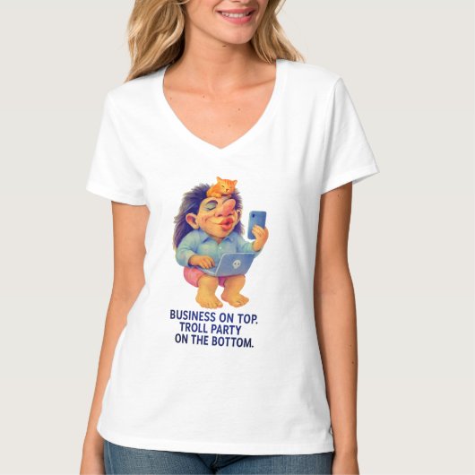 トップトロールのビジネス – おもしろいホームギフトからの仕事 Tシャツ (正面)