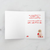 トップドッグソンゴールデンレトリバーパピバレンタイン シーズンカード (内部)