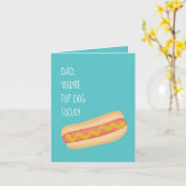 トップドッグホットドッグパパ誕生日カード カード (黄色い花)