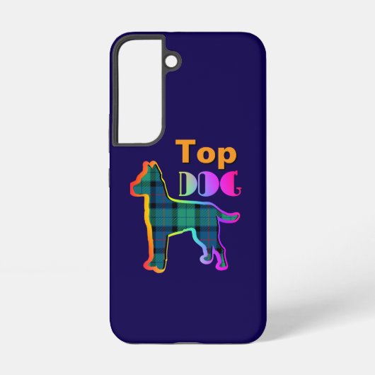 トップドッグロゴDKブルー SAMSUNG GALAXYケース (裏面)