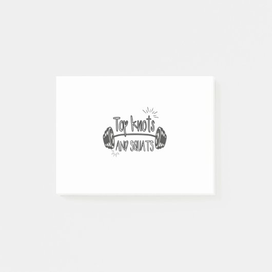 トップノットとスクワット ポストイット (正面)