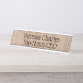 トップノッパーソナライズされたチのデスクトップ銘板 デスクネームプレート (正面)