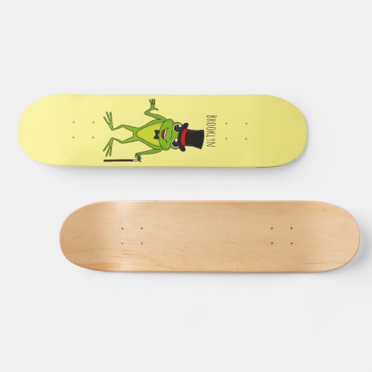 トップハおもしろいットアニメの蛙 スケートボード (横)