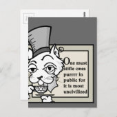 トップハおもしろいット葉書付き漫画スタイル猫 ポストカード (正面/裏面)