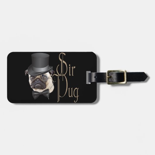 トップハッおもしろいトモノクレサープグドッグ ラゲッジタグ (正面横)