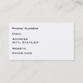 トップハッおもしろいトモノクレサープグドッグ 名刺 (裏面)