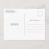 トップハックールトハロウィーンのスケルトン インビテーションポストカード (裏面)