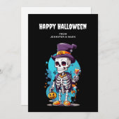 トップハックールトハロウィーンのスケルトン シーズンカード (正面/裏面)