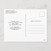 トップハックールトハロウィーンのスケルトン シーズンポストカード (裏面)