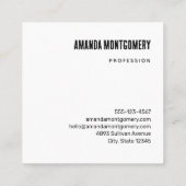 トップハックールトハロウィーンのスケルトン スクエア名刺 (裏面)