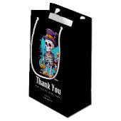 トップハックールトハロウィーンのスケルトン スモールペーパーバッグ (裏面アングル)