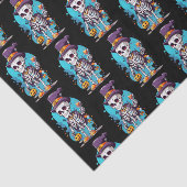 トップハックールトハロウィーンパターンのスケルトン 薄葉紙 (詳細)