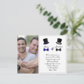トップハッツアンドボウタイズゲイズ結婚婚約 招待状 (スタンド正面)