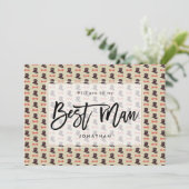 トップハットが私の花婿介添人提案カード サンキューカード (スタンド正面)