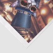 トップハットとゴーグルのドリンビール付きスチームパンク猫 薄葉紙 (詳細)