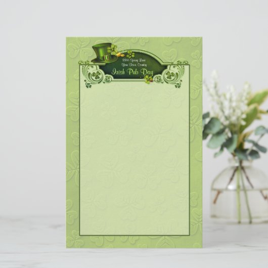 トップハットとシャムロカスタマイズックス – 便箋 (スタンド正面)