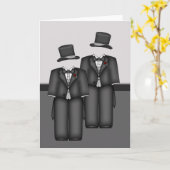 トップハットとテール カード (黄色い花)