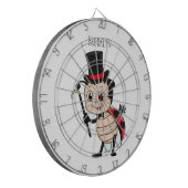 トップハットとネクタイ漫画の可愛いラディバグ ダーツボード (正面左)