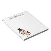 トップハットとネクタイ漫画の可愛いラディバグ ノートパッド (アングル)