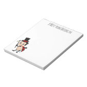 トップハットとネクタイ漫画の可愛いラディバグ ノートパッド (回転)