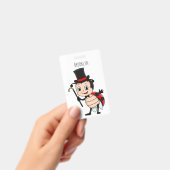 トップハットとネクタイ漫画の可愛いラディバグ バッジ (手持ち)