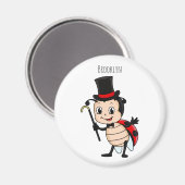 トップハットとネクタイ漫画の可愛いラディバグ マグネット (正面/裏面)